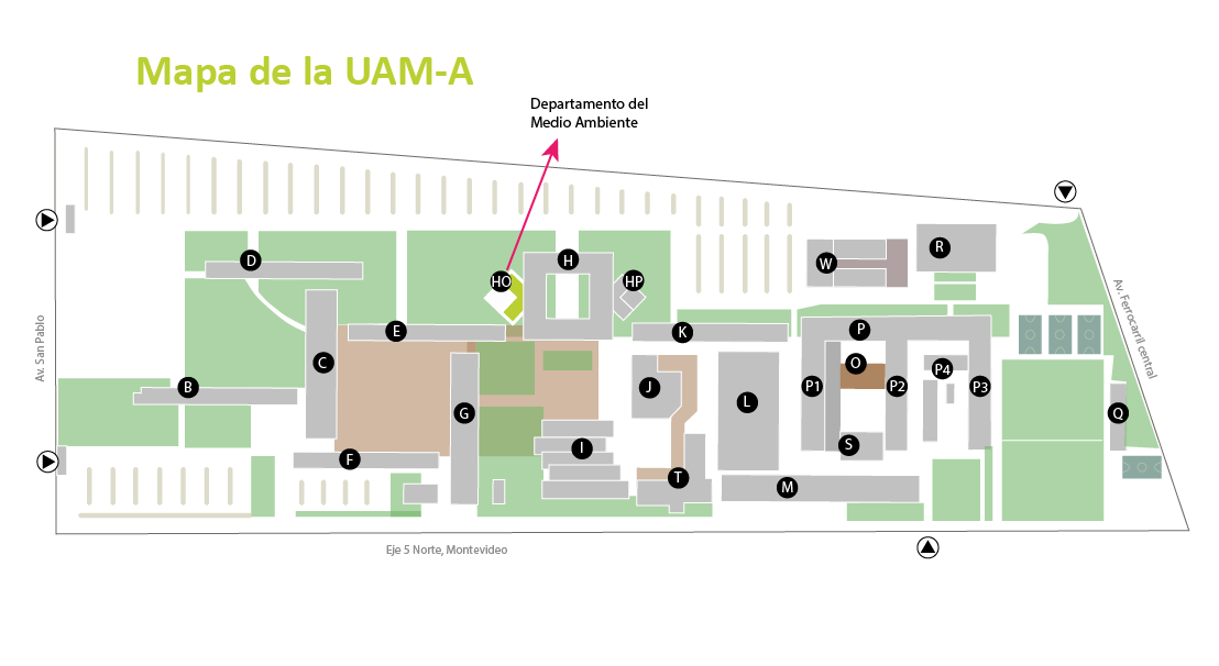 Mapa que muestra la ubicación del Departameto del Medio Ambiente